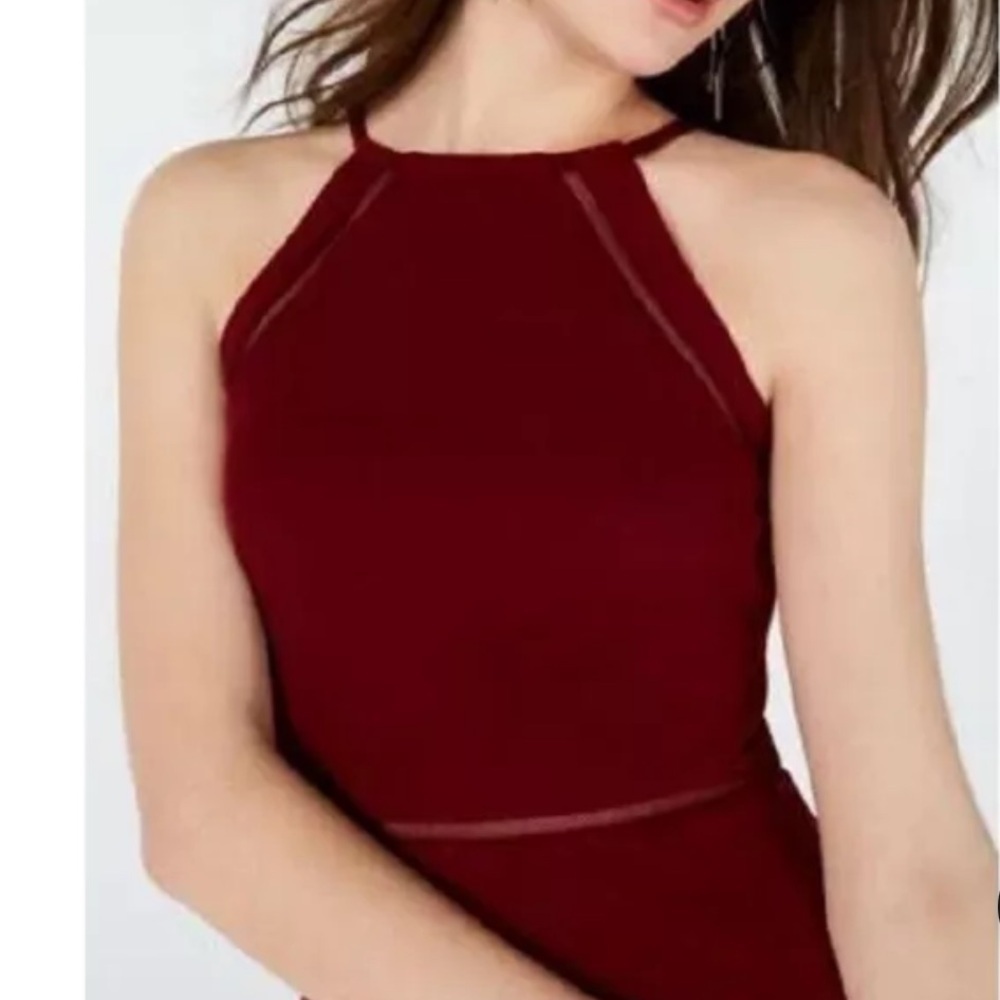 City Studio Sz 1 stretch bodycon garnet sleeveless‎ mini dress
